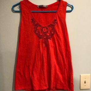 Red Athleta embroideredtank size large